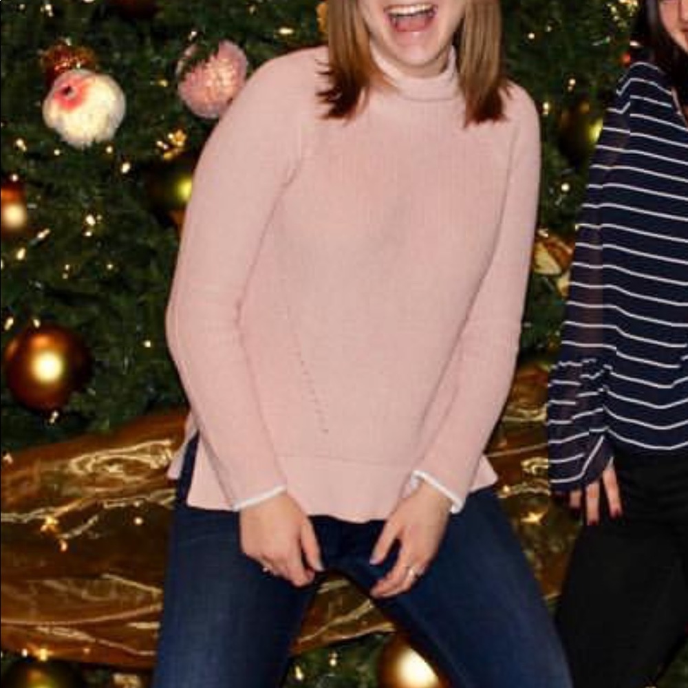 Pink turtleneck